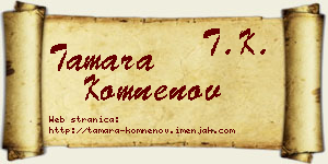 Tamara Komnenov vizit kartica